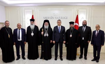 VALİMİZ SAYIN ATİLLA TOROS, ZİYARETİNE GELEN ANTAKYA VE TÜM DOĞU RUM ORTODOKS PATRİĞİ X. YUHANNA YAZICI VE BERABERİNDEKİ HEYET İLE GÖRÜŞTÜ