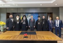 ANTAKYA VE TÜM DOĞU RUM ORTODOKS PATRİĞİ 10. YUHANNA YAZICI VE BERABERİNDEKİ HEYET BAŞKAN SEÇER’İ ZİYARET ETTİ