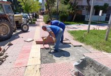 AKDENİZ BELEDİYESİ’NDEN DÖRT BİR YANA HİZMET: SOKAKLAR VE BAHÇE YOLLARI YENİLENİYOR